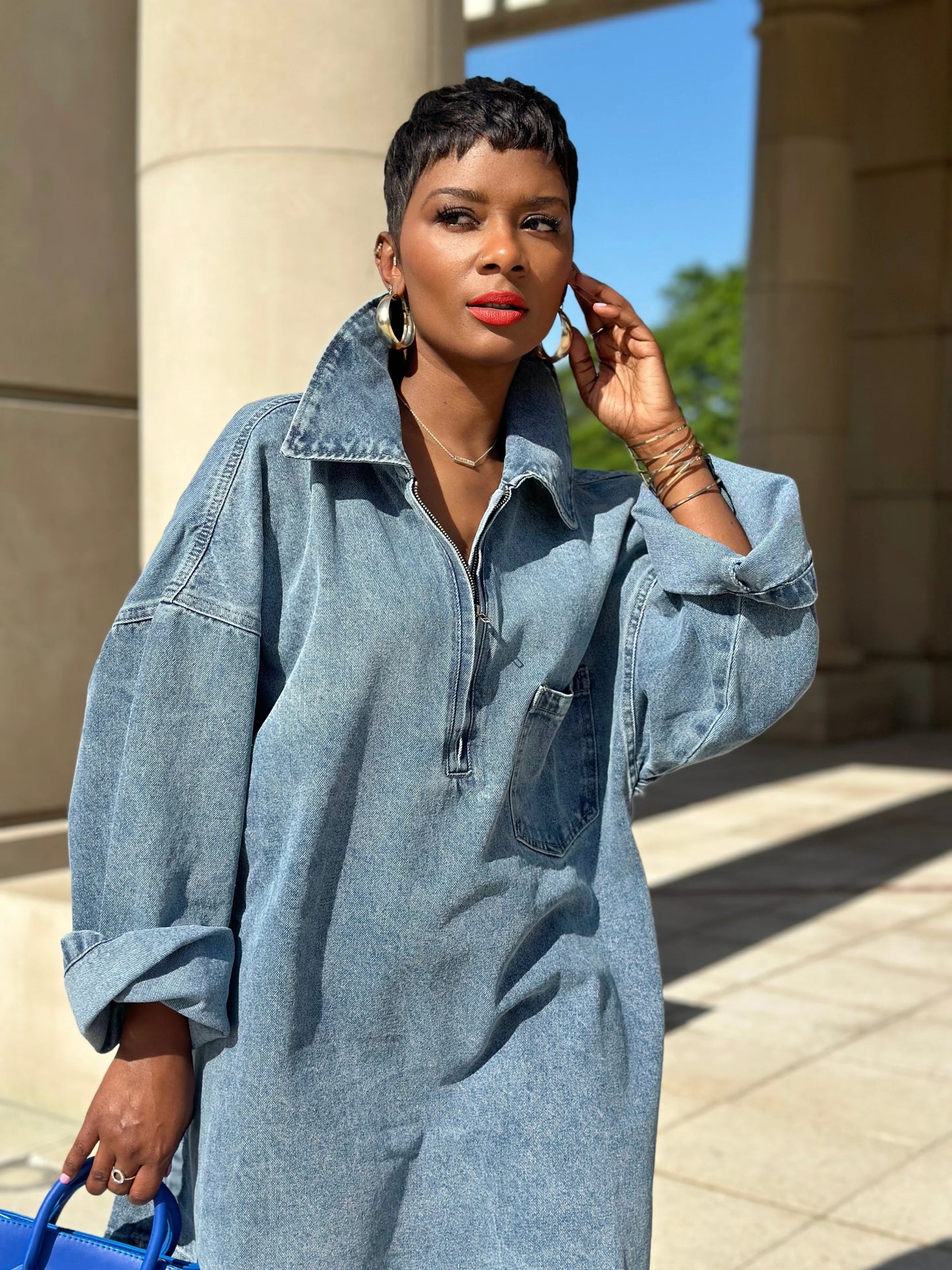 Abby Oversized Denim Dress