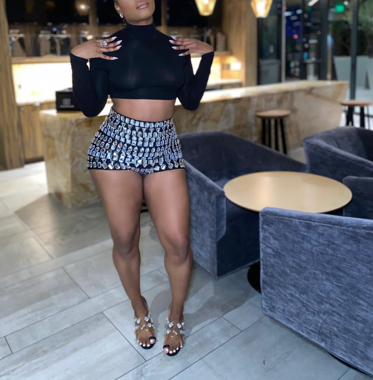 Nia Bejeweled Shorts