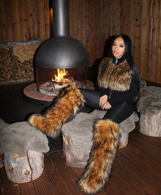 Furry Fur|Knee High Boots